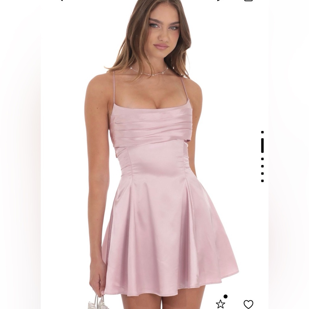 Lucy in the Sky Satin Draped A-Line Dress